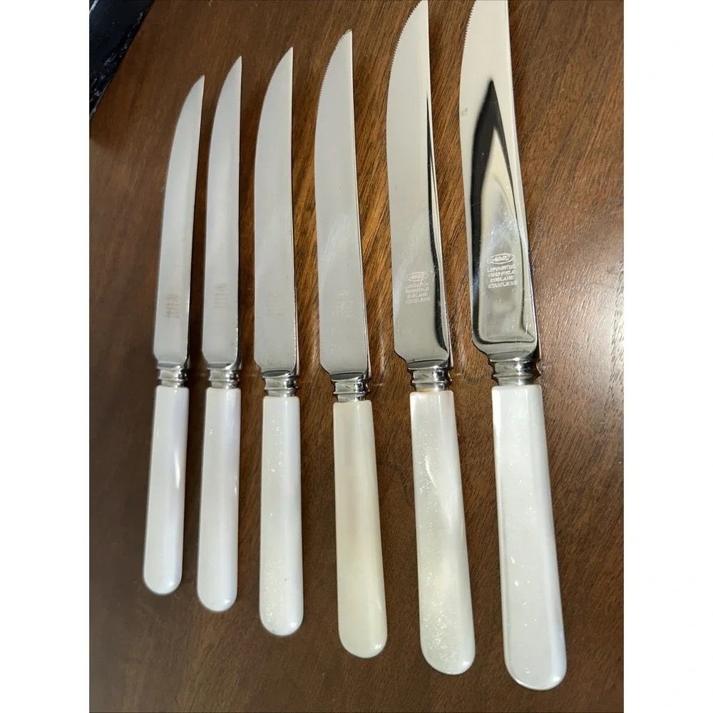 Sheffield Stainless Butter Knives In‎ Box Set Of 6 Vintage